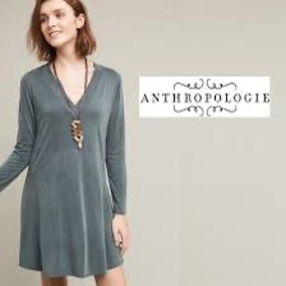 Dolan Left Coast Collection by Anthropologie Eggplant Dress Pockets Size Medium - Picture 8 of 8